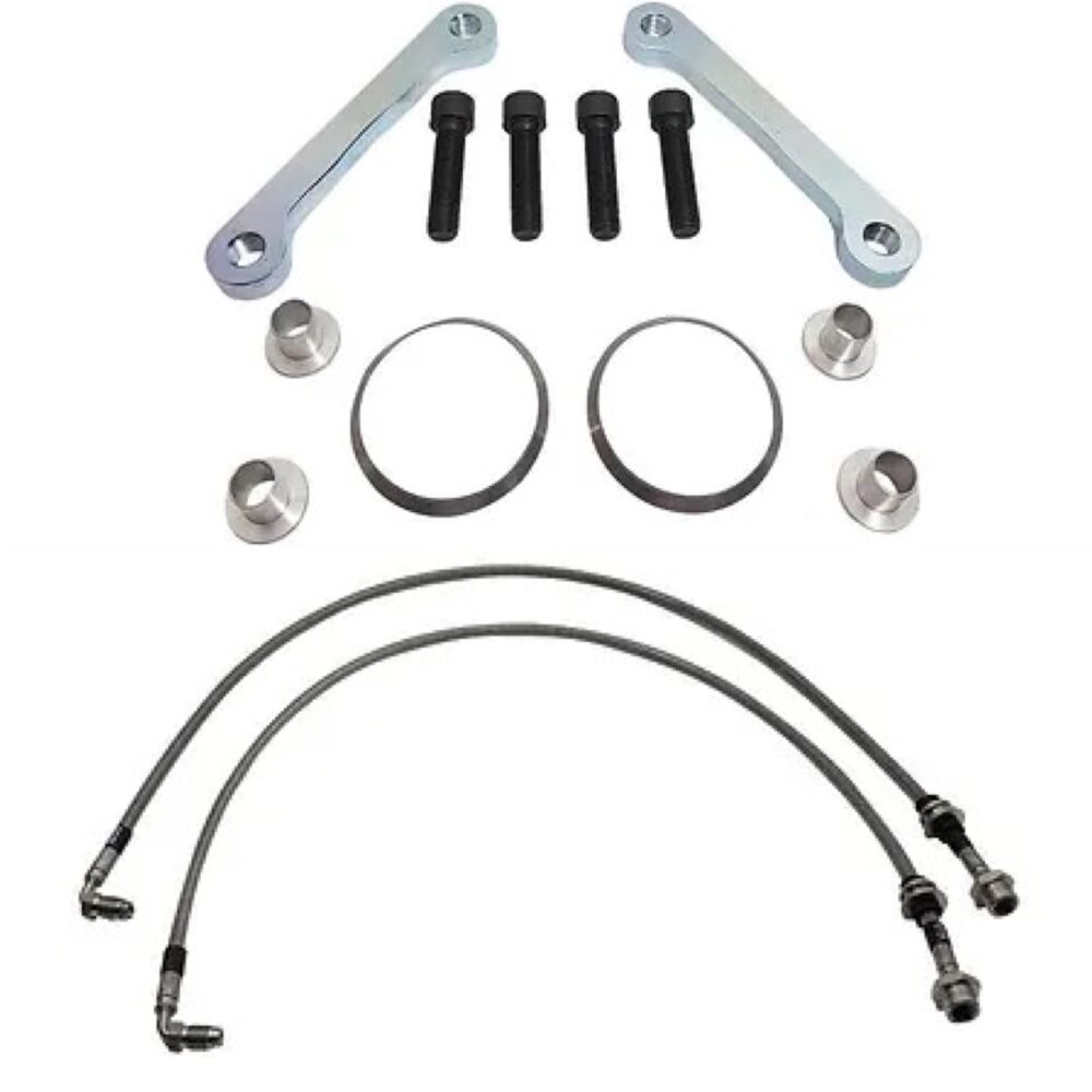 KIT GROS FREINS 6 PISTONS PORSCHE AVANT ULTIME 5X112 GOLF 5-6 GTI/CUPRA/AUDI 350X32MM – Image 7