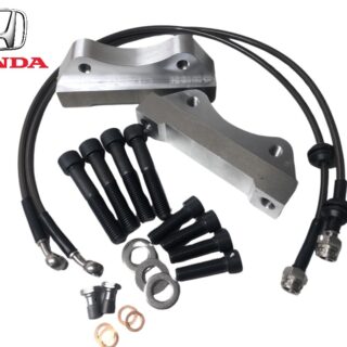 Pack adaptateurs YBT Honda Civic Type R EP3 FN2 + durites renforcés aviations sur mesure étriers Brembo 4 pistons