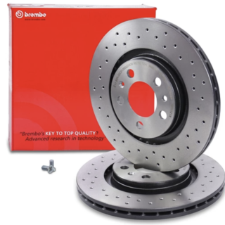 2 Disques de freins avant Brembo Xtra 09.7012.1X percés ventilés arrière 280x22mm 5X100