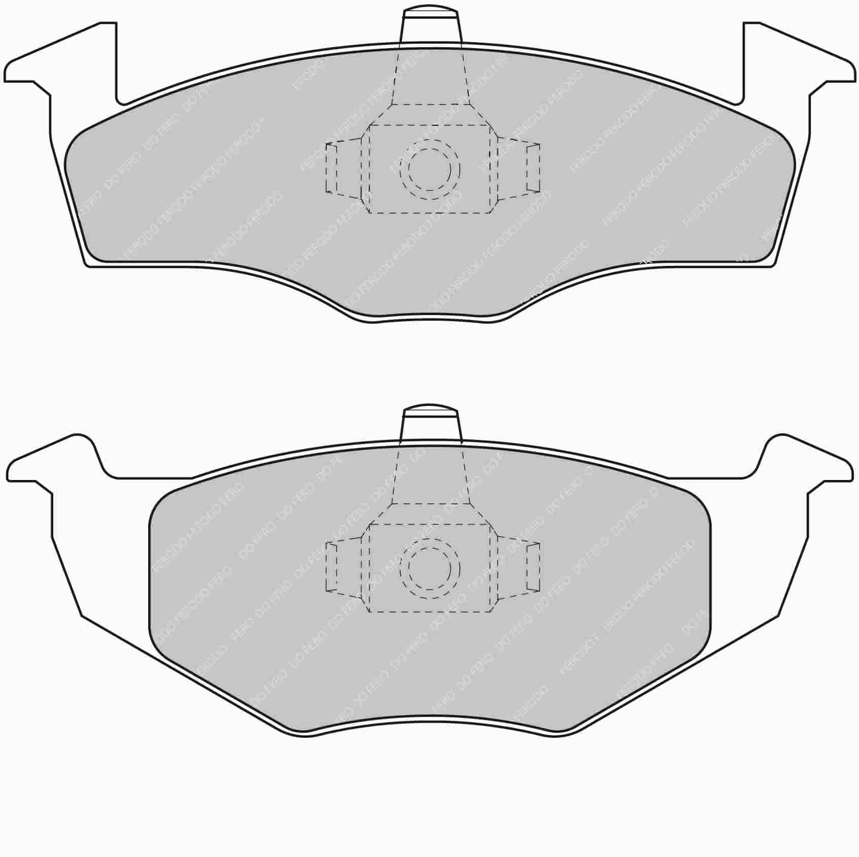 4 Plaquettes Avant Ferodo DS Performance - FDS1288 VAG Volkswagen Golf III 1.9 D Polo 6N2 1.4 et 1.4 16V Cordoba 6K